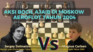 Keren!!! Aksi Bocil Ajaib Magnus Carlsen Vs Sergey Dolmatov Mantan Juara Dunia Junior Tahun 1978
