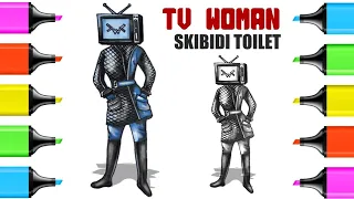 HOW TO DRAW TV WOMAN | Skibidi Toilet  | Step by Step Drawing