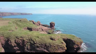 arbroath cliffs filmed in 4k with dji mavic pro