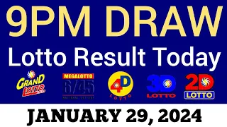 Lotto Result Today 9pm Draw January 29, 2024 Swertres Ez2 PCSO Live Result