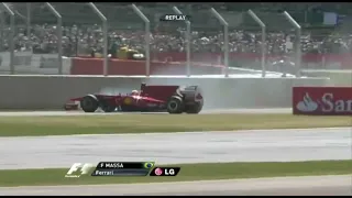 Felipe Massa spin British GP 2010