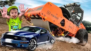 КАТОК ПЕРЕЕХАЛ MUSTANG! 😱 Закатали машинку в асфальт! 33 Несчастья №2