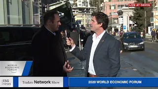 Dirk Ahlborn CEO of Hyperloop with Matt Bird at #WEF in Davos, Switzerland | ESG News