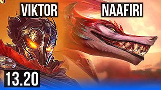 VIKTOR vs NAAFIRI (MID) | 14/1/9, Legendary, 700+ games, 900K mastery | KR Diamond | 13.20