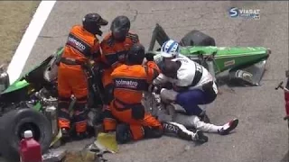 Josef Newgarden HUGE CRASH Injured at Texas Motor Speedway 2016