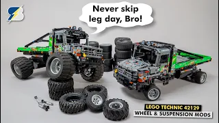 Initial mods of the LEGO Technic 42129 Zetros - wheels, suspension, body parts & a potential problem