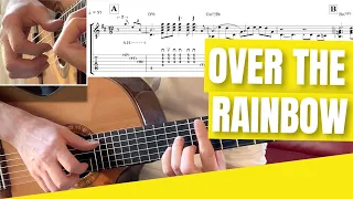 Somewhere Over the Rainbow - guitar tab fingerstyle tutorial