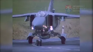 Czechoslovak MiG-23MF massive takeoffs during an exercise in 1984