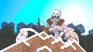 The Iron Golem VS The Mutant Skeleton! MOB VS MOB! PART III [ Minecraft Animation ]