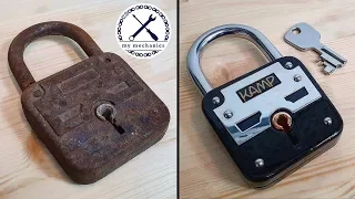 Broken Rusty Lock with Missing Key - Restoration