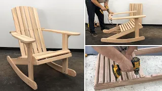 Sillón Mecedora De Madera Fácil De Hacer Paso a Paso - Tutorial de carpintería