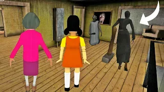 Playing as Squid Games Doll, Sister Madeline and Miss T in Granny Chapter Two | Granny 2 New Mod