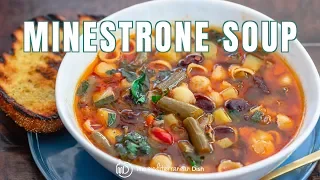 Simple Vegetarian Minestrone Soup | The Mediterranean Dish
