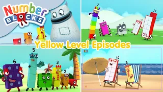 Yellow Level 3 - Full Episodes | 1 Hour Compilation - Numberblocks | 123 - Numbers Cartoon For Kids