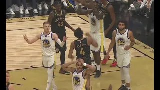 Explain: Jordan Poole and new Warrior Donte DiVincenzo improvise together in Raptors blowout