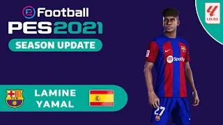 LAMINE YAMAL face+stats (FC Barcelona) How to create in PES 2021