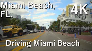 Miami Beach, FL. - 4K HDR - Relaxing Drive - North bound on State Road A1A - Spring Break 2021