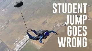 Friday Freakout: Skydive Student's Parachute Doesn't Open, Wrapped Around Foot!