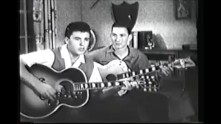 Ricky Nelson and James Burton Playing Acoustic Guitar