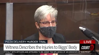 Erica Stefanko got emotional after a medical examiner described injuries suffered by Ashley Biggs