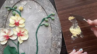 Скульптурная живопись МК " Орхидея" Sculptural painting