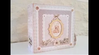 ALBUM "PETIT COEUR" Bébé/Naissance Mixte vintage "Waiting for you"/ACTION (unisex baby album) (n.7)