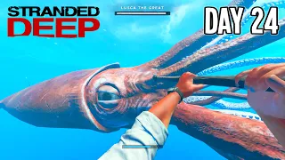 Day 24 - Monster Squid Attack! STRANDED DEEP Gameplay (2022) - Part 18