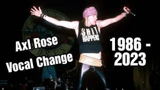 Axl Rose Vocal Change - Sweet Child O' Mine Live (1986-2023)