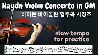 Haydn Violin Concerto in G major (Slow Tempo for Practice)