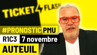 Pronostic PMU course Ticket Flash Turf - Auteuil (R1C3 du 7 novembre 2021)