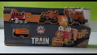 Train Play Set Engineering Series Battery For Kids and Children - Locomotive Excavator Train Toy