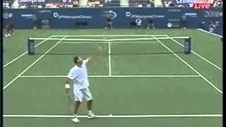 Pete Sampras great shots selection against Albert Portas (US Open 2002 1R)