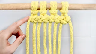 Horizontal Braid Pattern | EASY Macrame Tutorial