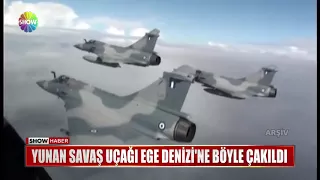 Yunan savaş uçağı Ege Denizi'ne böyle çakıldı