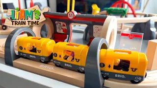 Building the Brio World 33052 Deluxe Railway Set | Wooden Train Tracks for Kids | Train Videos