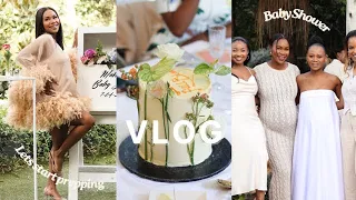 #VLOG | MY FRIENDS THREW ME THE MOST BEAUTIFUL SHOWER | A MINI GRWM | BABY PREPS