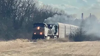 Locomotive Smoking Badly-Like A Steam Engine! Defect Detector, Radar Speed Check & Bus Waits 4 Train