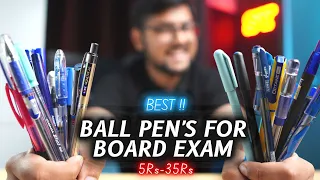 Best Ball Pens for Subjective Exam's in India @ 5 Rs - 35 Rs |Mega Stationery Haul 🔥🔥