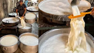World Famous Hanno Lala Rabdi of Hathras😱😱 हर दिन 4000kg दूध से रबड़ी बनती है यहाँ😳😳 Indian Food
