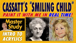 Paint Mary Cassatt's "Smiling Child" (1906-7)! – Master Study – Easy Intro to Acrylic Painting Class