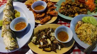 Thai Street Food: A Seafood Feast at a Night Market in Thailand