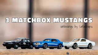 Unboxing three Matchbox from Ford Mustang Series