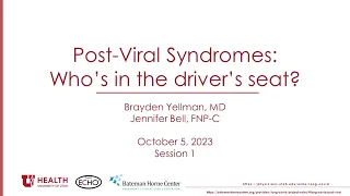 Long COVID & Post-Viral Syndromes ECHO: Dysautonomia, Who's in the Driver's Seat?