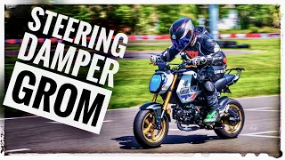 Honda Grom SAVAGE steering DAMPER stabilizer first ride IMPRESSIONS & Mounting Bracket Scots