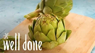 Artichoke Prep: Easy Way To Peel, Cut & Prepare Artichokes For Cooking | Food Hacks | Well Done