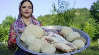 Delicacy of Lamb Stomach Stuffed With Liver & Heart and Minced Meat ♧ Rural Cooking