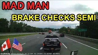 A Day in The Life of an American Truck Driver - Road Rage, Brake Check, Car Crash, Instant Karma USA