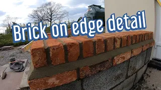 Bricklaying brick on edge