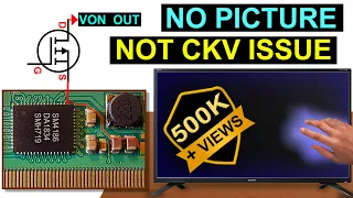 32" LED टीव्ही स्क्रीनवर कोणतेही चित्र नाही | CKV समस्या नाही, VON SM4186 IC, LSC320AN10-H07 वरून आउटपुट नाही