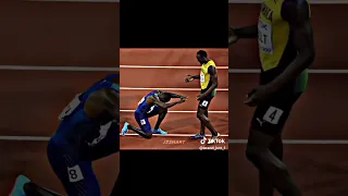 Usain bolt last race lose in gatlin 😱 2017 #youtube #youtubeshorts #trending #trackandfield #shorts